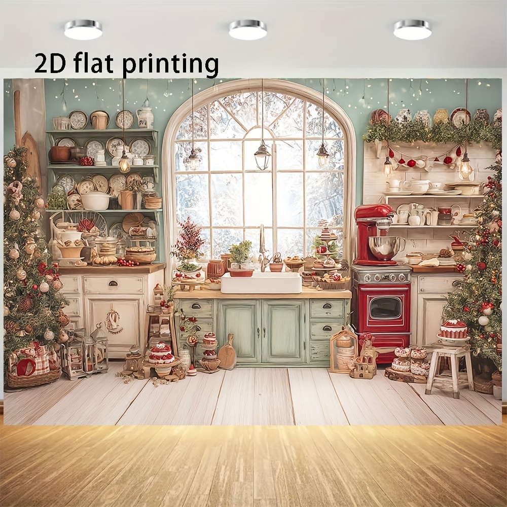 خلفية بوليستر مسطحة 2D مكونة م - مراجعة Kitchen Baking Background وسعره
