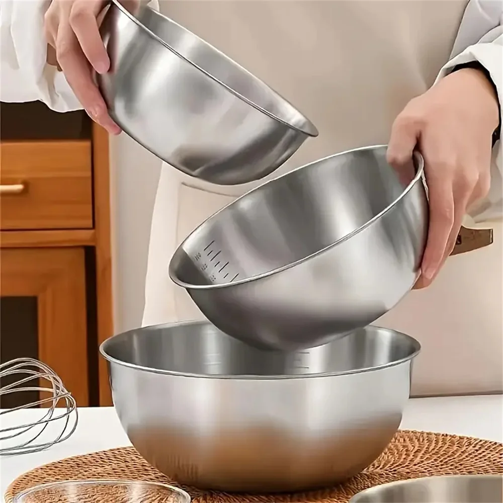 طقم أوعية خلط من الفولاذ المقا - مراجعة Baking Kitchen Set وسعره